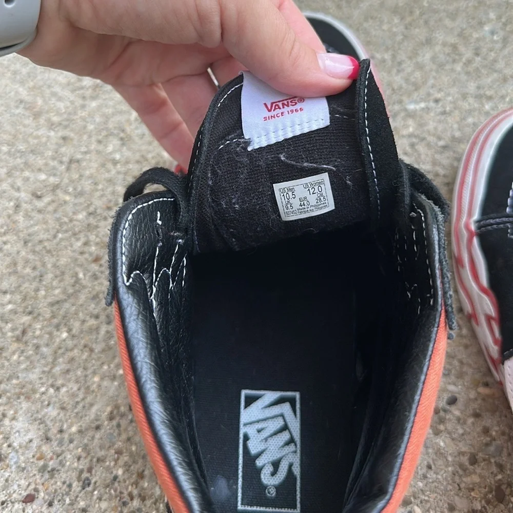 Vans high tops with flames men’s size 10.5 - Picture 4 of 8